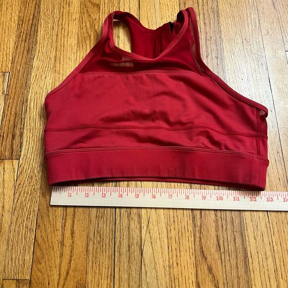 ZYIA Active All Star Sports Bra Medium Mesh One More Rep Zip Back Fadded Red - Picture 5 of 6